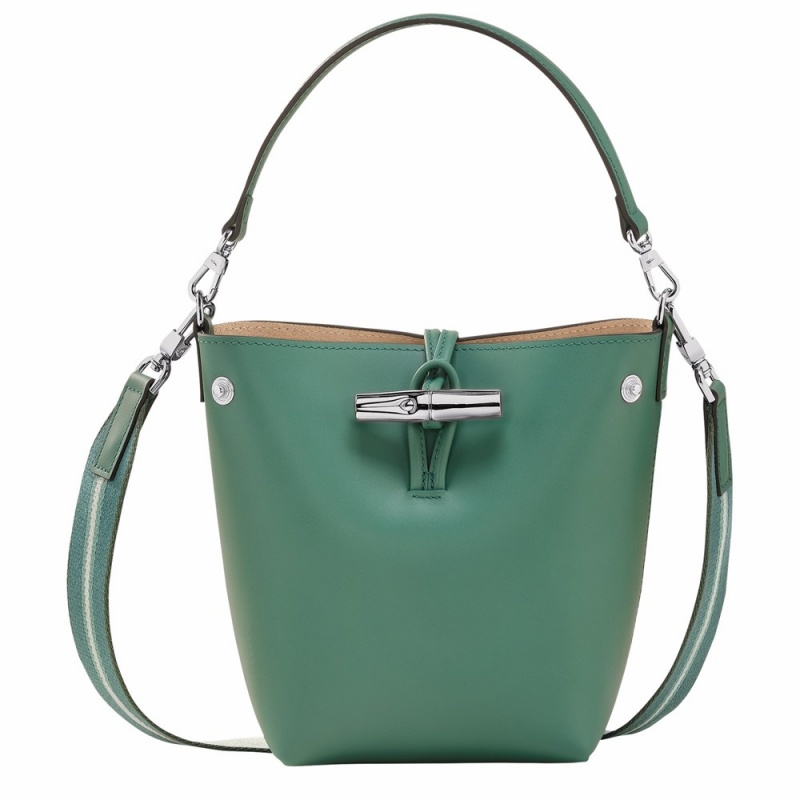 Olive Longchamp Roseau XS Women's Bucket Bags